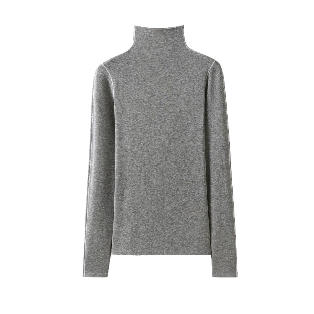 Damen Slim-Fit Rollkragen-Feinstrickshirt mit langem Arm Nord Taschen