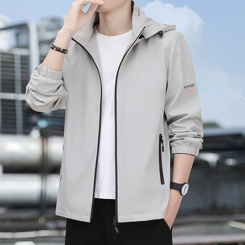Herren leichte Softshell-Kapuzenjacke mit winddichter Membran, Reißverschluss‑Taschen und elastischen Bündchen Nord Taschen