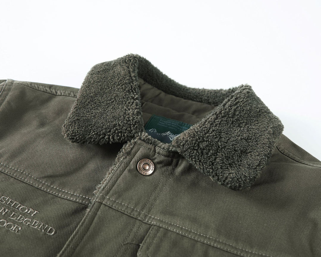 Herren Warm gefütterte Utility-Jacke Nord Taschen