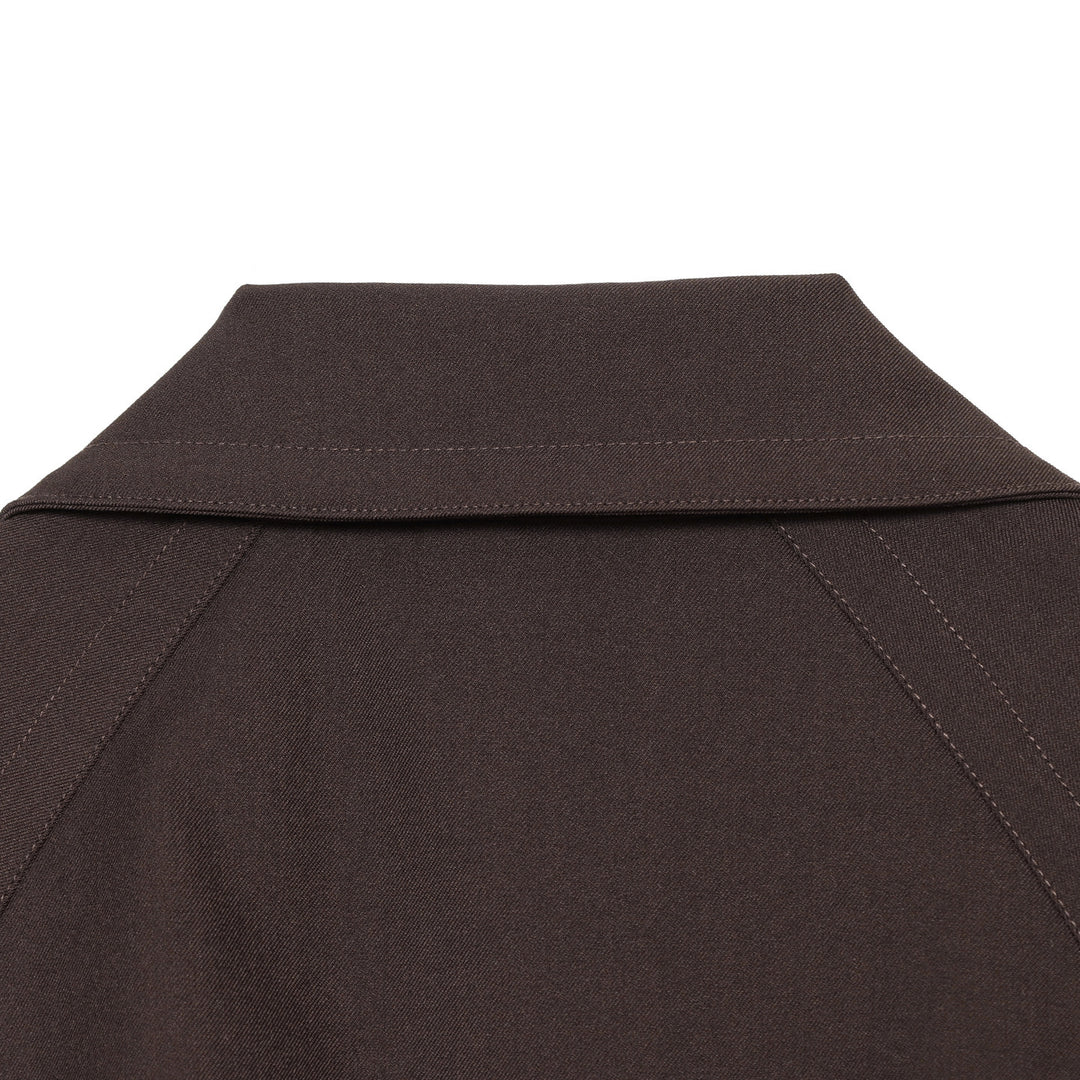 Damen Midilanger Doppelreihiger Trenchcoat mit breitem Revers und Taillenbindegürtel Nord Taschen