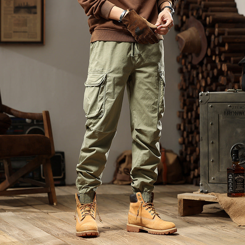 Herren Konisch geschnittene Utility-Cargo-Jogginghose mit Tunnelzugbund, Klapptaschen und Knöchelreißverschlüssen Nord Taschen