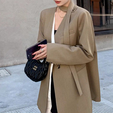 Damen Übergrößen Blazer mit asymmetrischem Design Nord Taschen