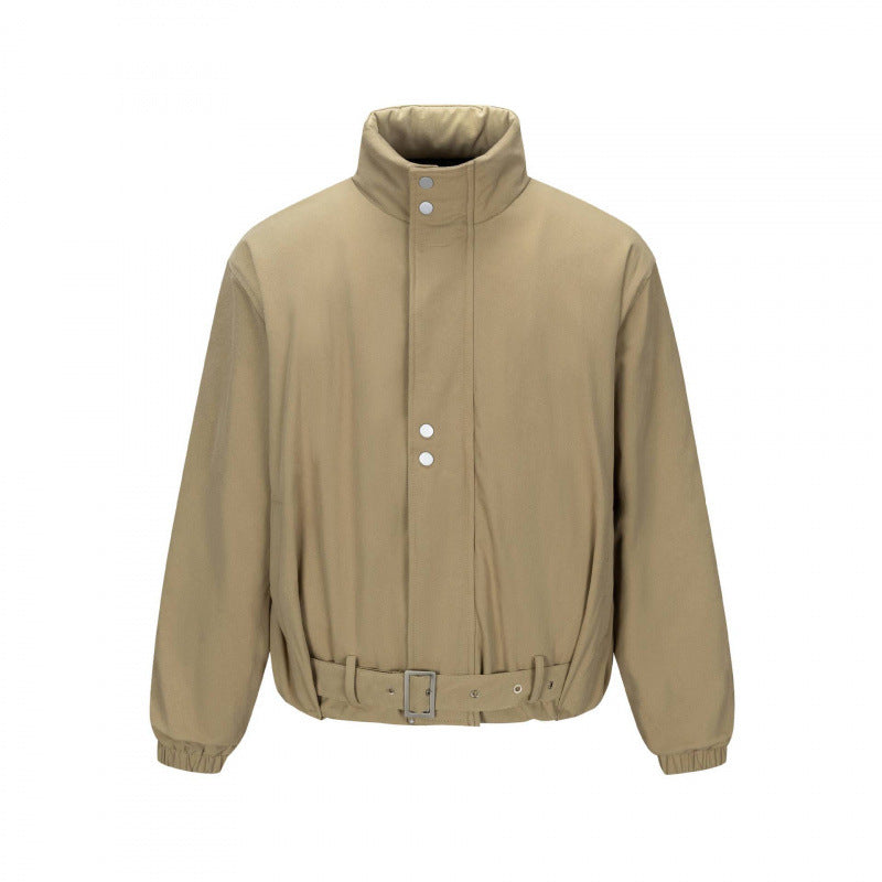 Herren Kurze technische Blousonjacke mit hohem Stehkragen, Taillengürtel und elastischen Bündchen Nord Taschen