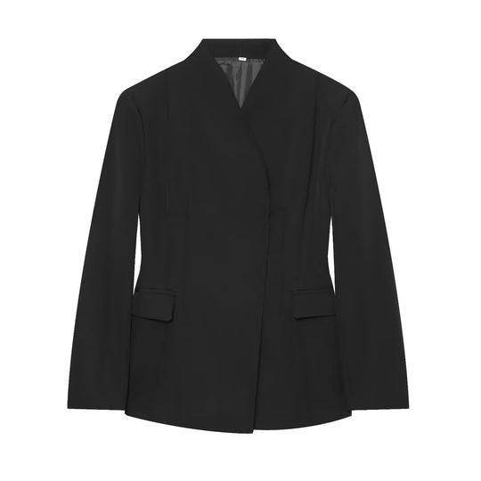 Damen Elegantes zweiteiliges Anzugset mit kastenlosem Blazer und High‑Waist Weitbein‑Hose Nord Taschen