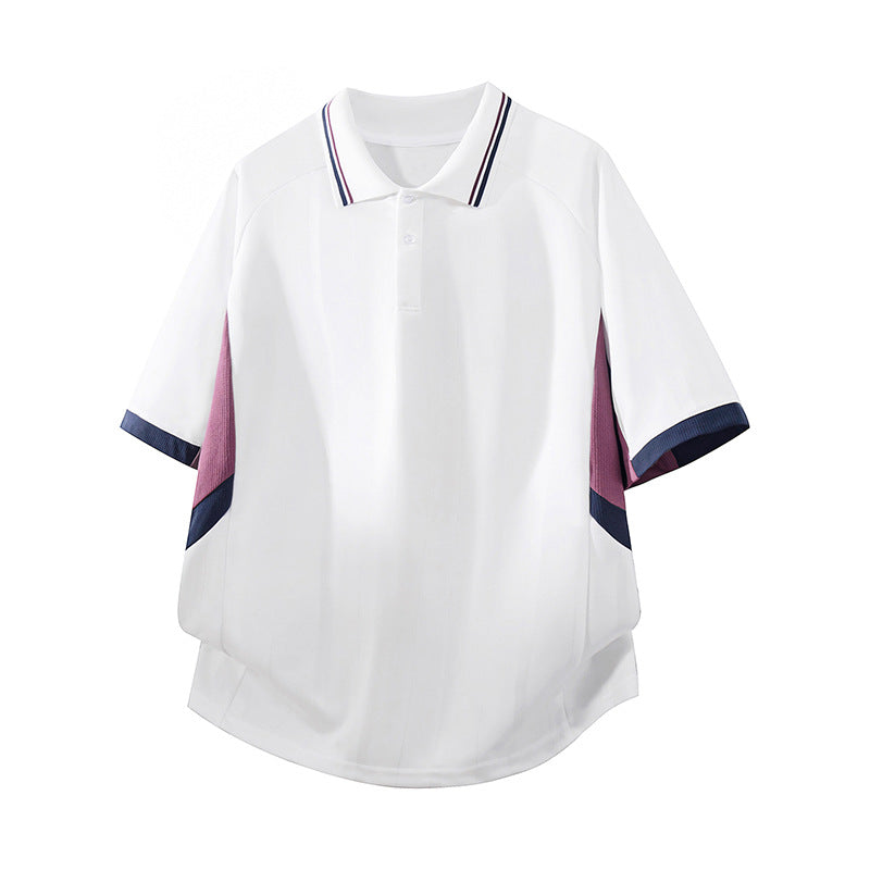 Unisex Boxy Oversize Polo-Shirt aus technischem Funktionsjersey mit Kontrastpaneelen und Raglanärmeln Nord Taschen