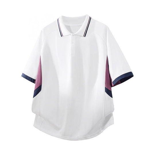 Unisex Boxy Oversize Polo-Shirt aus technischem Funktionsjersey mit Kontrastpaneelen und Raglanärmeln Nord Taschen