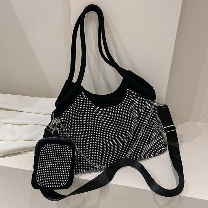 Damen modische Handtasche mit funkelnden Strassdetails Nord Taschen