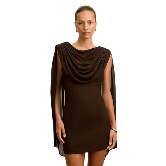 Damen Elegantes Wickelkleid mit drapierter Schulterpartie Nord Taschen