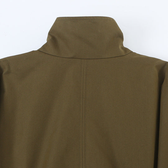 Damen Kurzjacke mit Tunnelzug-Taille, hohem Stehkragen und asymmetrischer Knopfleiste Nord Taschen