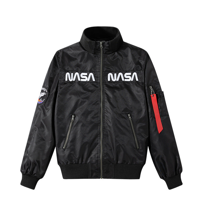 Men's  NASA embroidered chest-panel technical flight jacket Nord Taschen