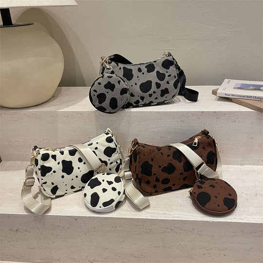 Damen Umhängetasche mit modischem Tiermotiv und abnehmbarem Kosmetiktäschchen Nord Taschen