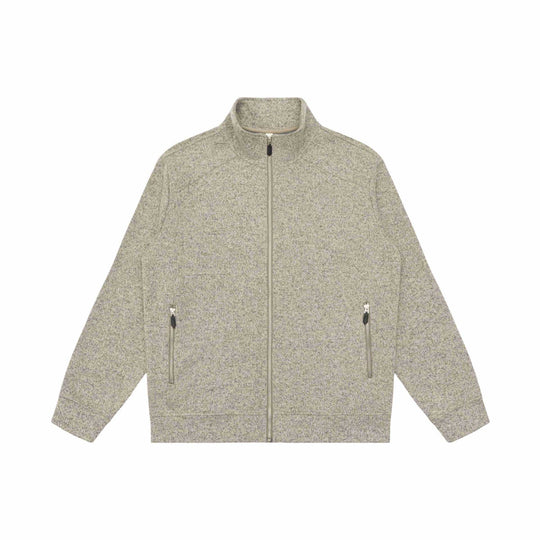 Damen Zipjacke aus meliertem Teddy-Fleece mit Stehkragen und Reißverschlusstaschen Nord Taschen