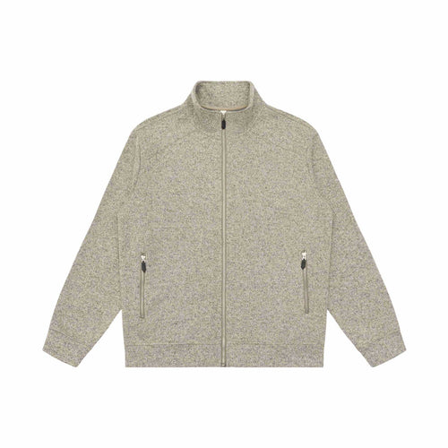 Damen Zipjacke aus meliertem Teddy-Fleece mit Stehkragen und Reißverschlusstaschen Nord Taschen