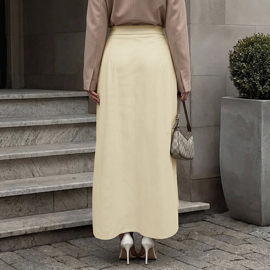 Damen Eleganter Plisseerock mit Gürteldetails Nord Taschen