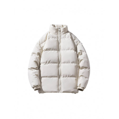 Unisex Leichte gesteppte Daunenoptik Pufferjacke mit Stehkragen und Zwei-Wege-Reißverschluss Nord Taschen