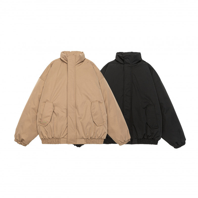 Herren Gekürzte Boxy Steppjacke mit hohem Stehkragen, elastischem Saum und Pattentaschen Nord Taschen