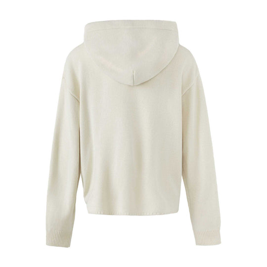 Damen Kapuzen-Strickjacke mit militärischen Zierknöpfen und Reißverschluss Nord Taschen