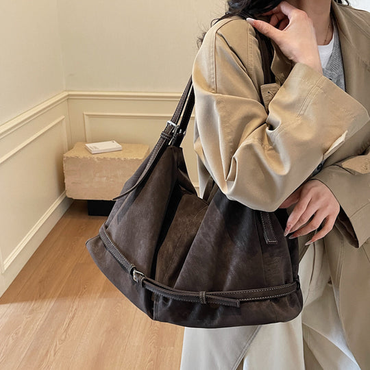 Damen Hobo-Tasche aus weichem Kunstleder mit verstellbarem Schulterriemen Nord Taschen