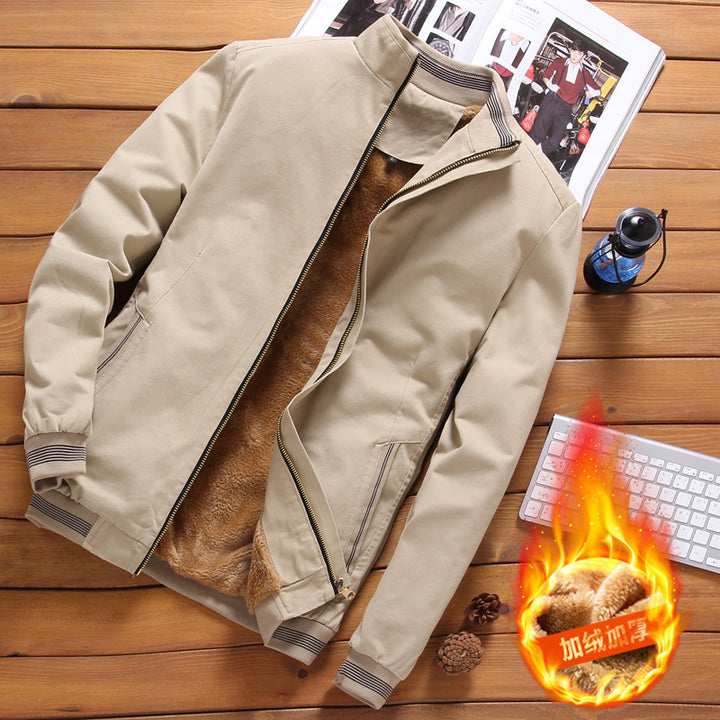Herren  gefütterte Winterblousonjacke mit weichem Teddyfutter, winddichter Außenhülle und verdecktem Zweiwege-Reißverschluss Nord Taschen