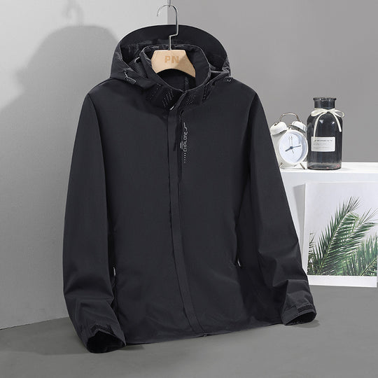 Herren Leichte Softshell-Kapuzenjacke mit verdecktem Reißverschluss und winddichter Membran Nord Taschen