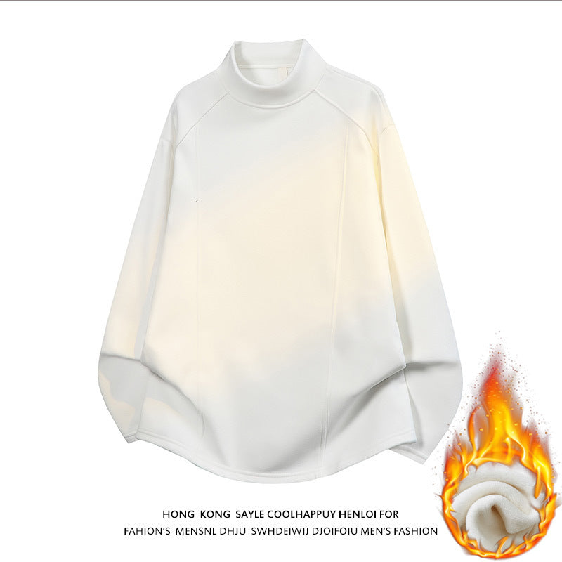 Herren Oversize Stehkragen-Sweatshirt mit Raglanärmeln und dezentem Farbverlauf Nord Taschen