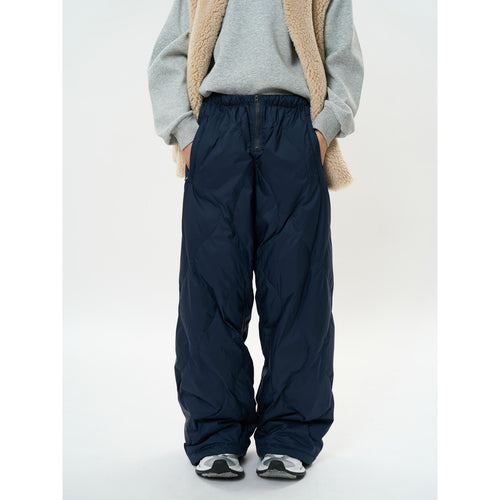 Damen Wattierte Cargo-Skihose mit weitem Ballon‑Schnitt und elastischem Bund Nord Taschen