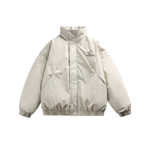 Unisex Boxy wattierte Kurzjacke mit Stehkragen und verdeckter Druckknopfleiste Nord Taschen