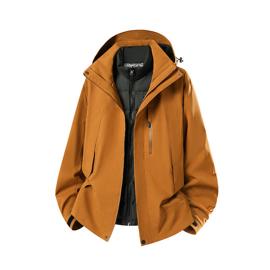 Damen Zweiteilige Softshell-Parka mit herausnehmbarer Steppinnenjacke Nord Taschen