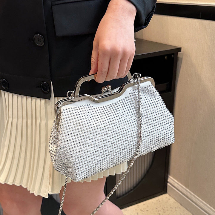 Damen elegante Clutch-Tasche aus funkelndem Strass Nord Taschen