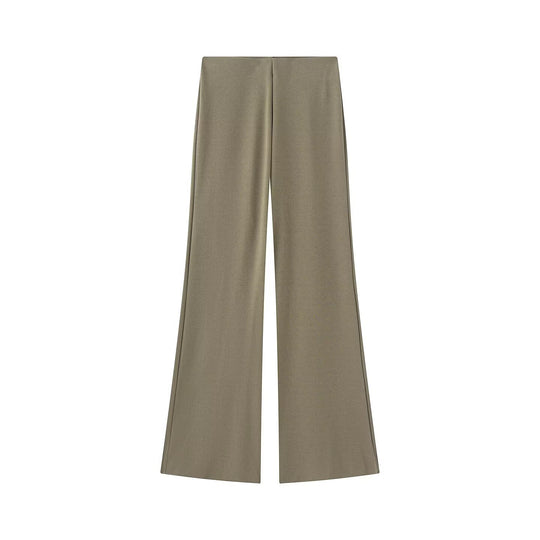 Damen Weite Satinhose mit hoher Taille und fließender Wide‑Leg‑Silhouette Nord Taschen