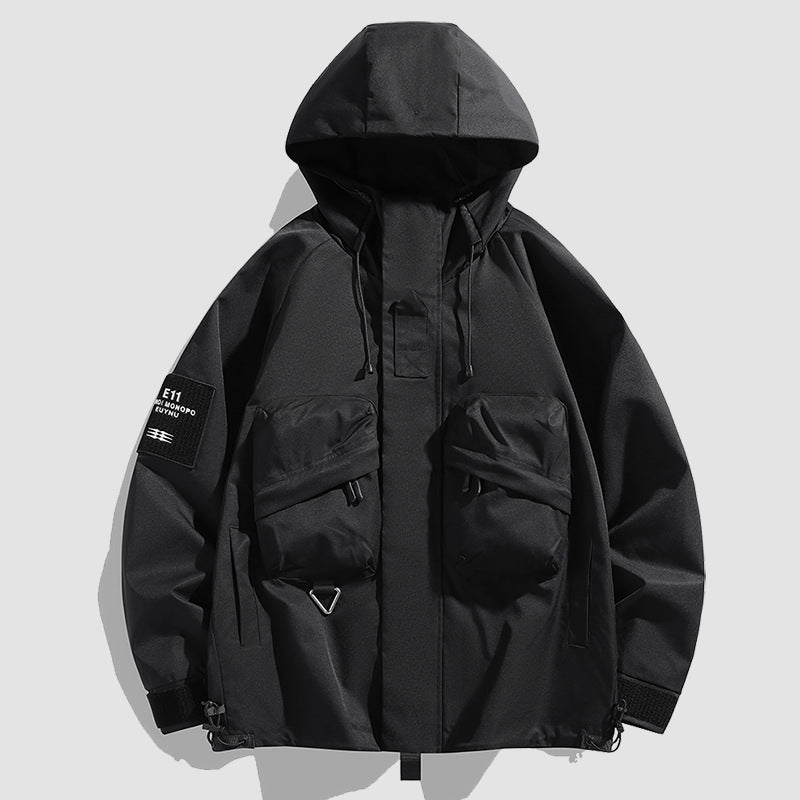 Herren Oversize Utility-Parka mit Kapuze, Multifach-Taschen & wasserabweisender Funktionsmembran Nord Taschen