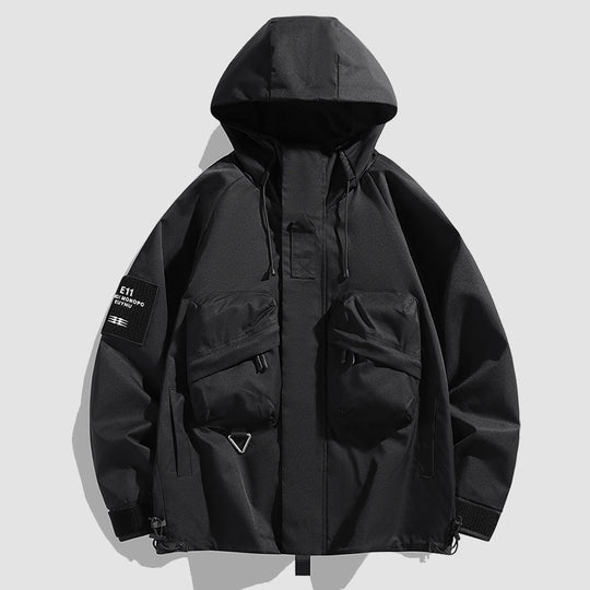 Herren Oversize Utility-Parka mit Kapuze, Multifach-Taschen & wasserabweisender Funktionsmembran Nord Taschen