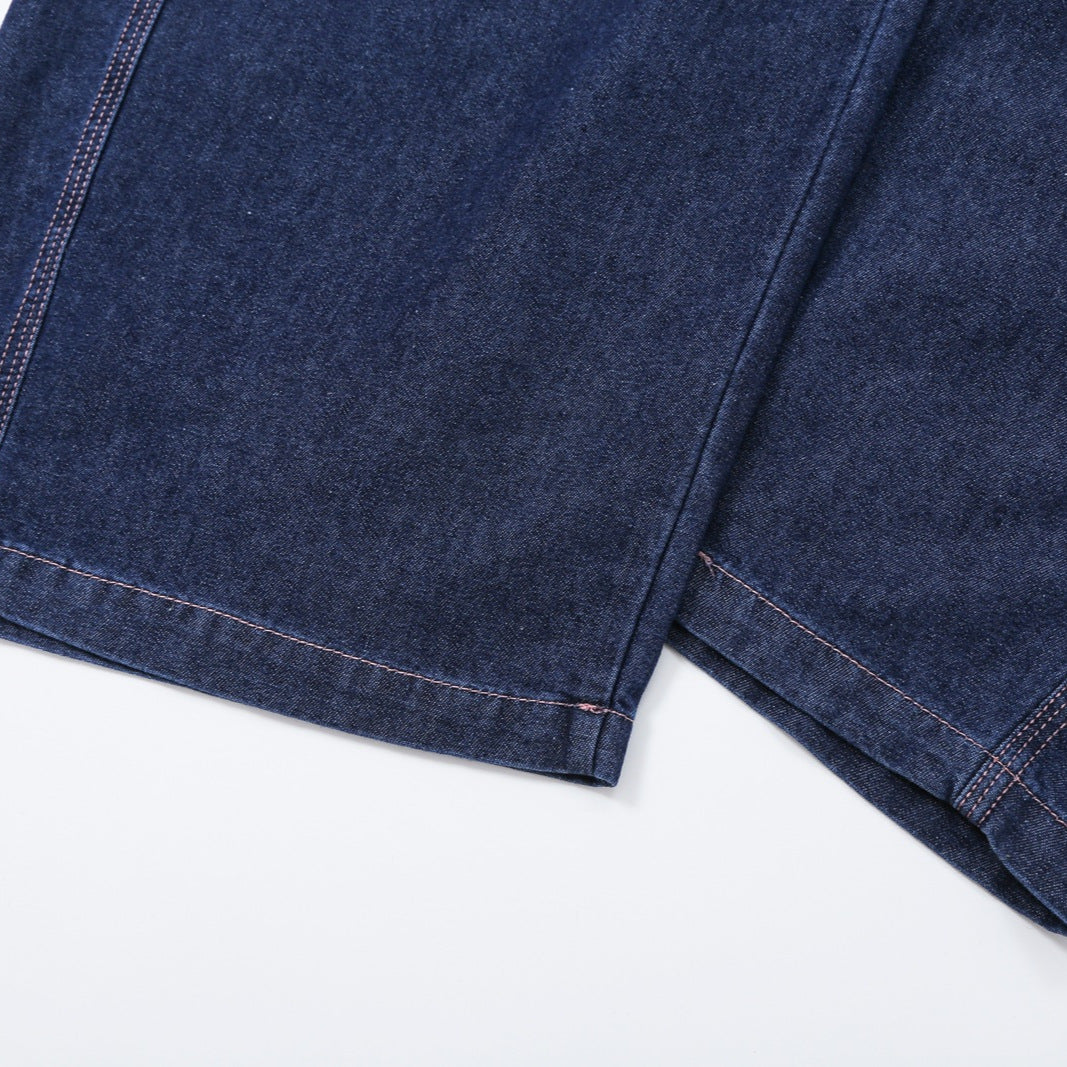 Damen High-Waist Weite Denim-Hose mit markanter Seitennaht und Retro-Silhouette Nord Taschen