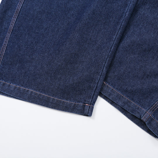 Damen High-Waist Weite Denim-Hose mit markanter Seitennaht und Retro-Silhouette Nord Taschen