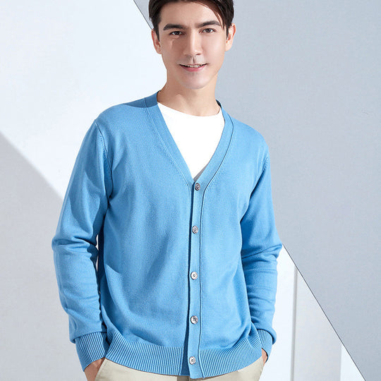 Herren Leichter Feinstrick-Cardigan mit V‑Ausschnitt und Business‑Silhouette Nord Taschen