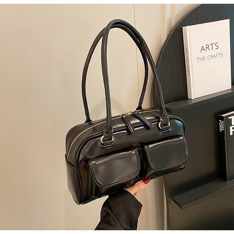Damen stilvolle Handtasche mit praktischen Außentaschen Nord Taschen