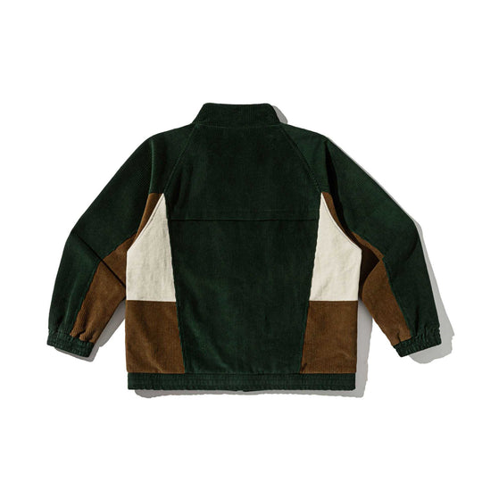 Unisex Kurz geschnittene Cord-Trackjacke im Retro-Utility-Stil mit Stehkragen Nord Taschen