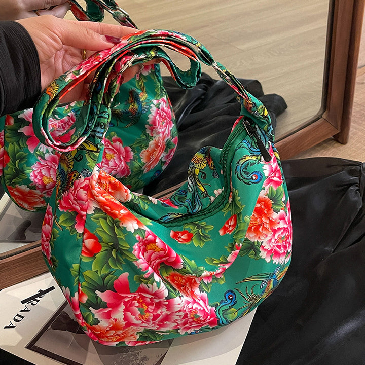 Damen modische Umhängetasche mit buntem Blumendesign Nord Taschen