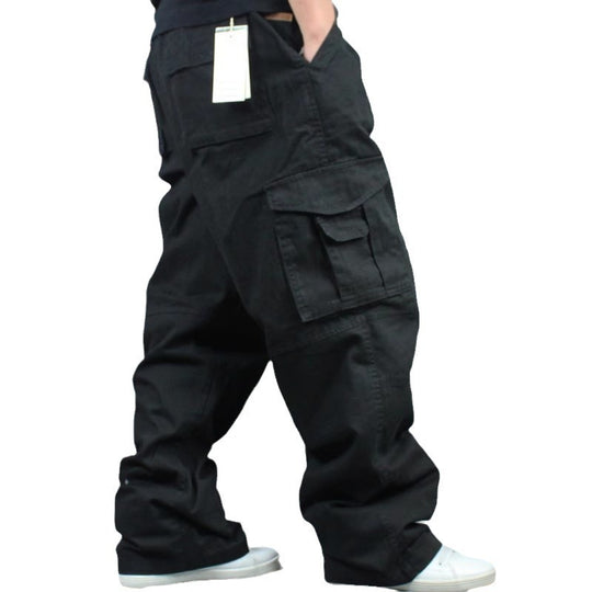 Herren Baggy-Cargohhose mit weitem Bein und Multifunktionstaschen Nord Taschen