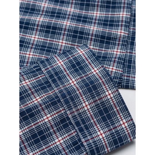 Herren Legeres Karo-Hemd im Overshirt-Stil mit Button-Down-Kragen und abgerundetem Saum Nord Taschen