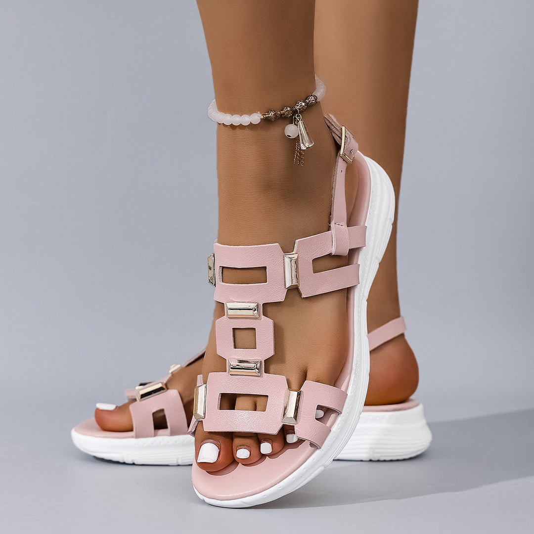 Damen Sportliche Sandalen mit modischem Riemendesign und komfortablem Fußbett