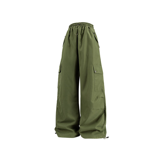 Damen Baggy-Cargo-Hose mit Tunnelzugbund, großen Klappentaschen und verstellbarem Saum Nord Taschen