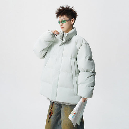 Herren Kurz geschnittene Oversize Steppjacke mit hohem Kragen Nord Taschen