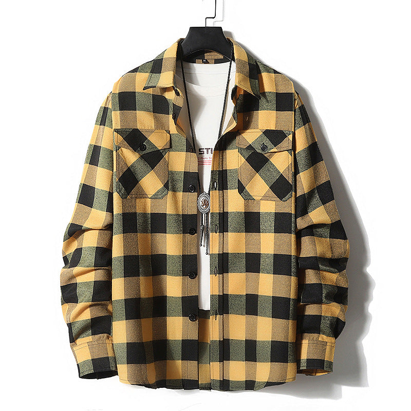 Herren Karo-Flanell-Hemdjacke mit Brusttaschen und relaxed Fit Nord Taschen
