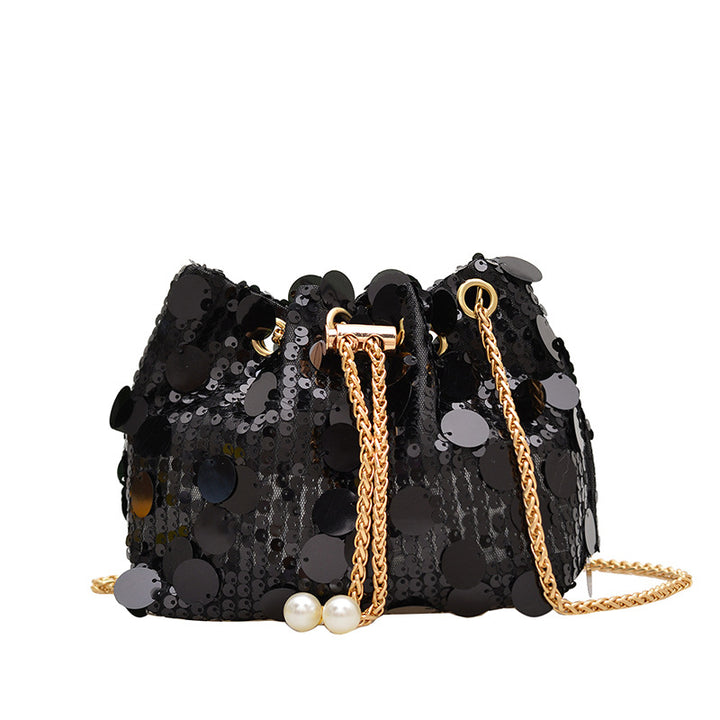 Damen Glamouröse Beuteltasche mit funkelnden Pailletten Nord Taschen