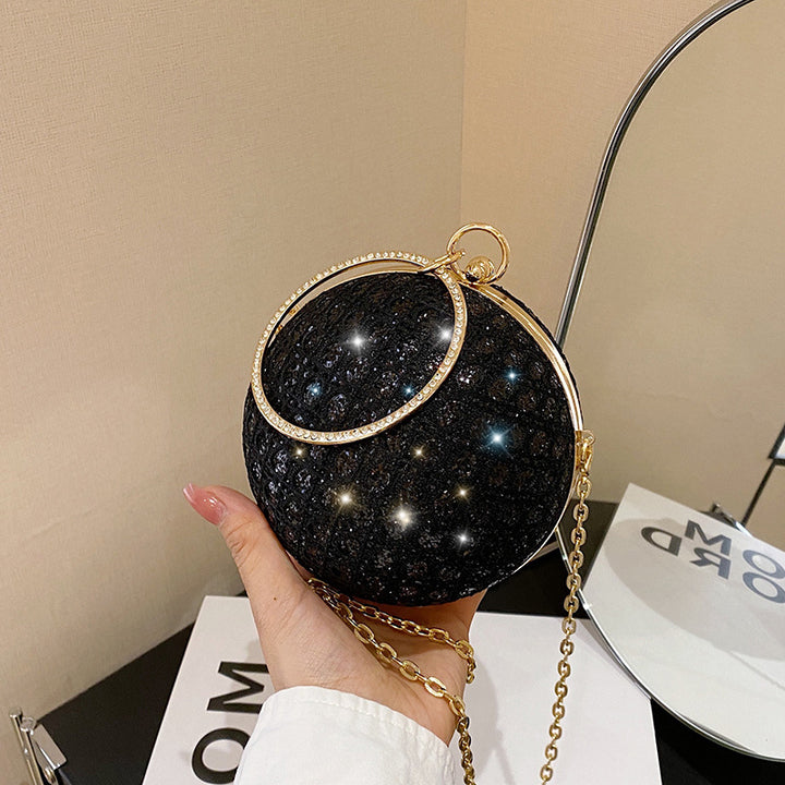 Damen glamouröse Clutch mit funkelnder Oberflächenstruktur Nord Taschen