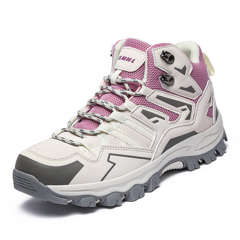 Damen Hohe Wanderstiefel mit innovativem Schnellschnürsystem und rutschfester Sohle