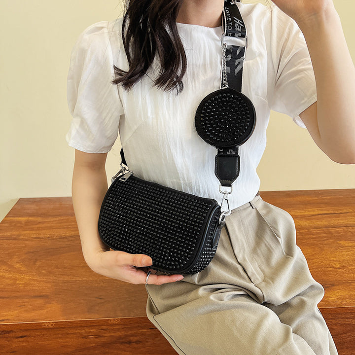 Damen elegante Umhängetasche mit funkelnden Strassdetails Nord Taschen