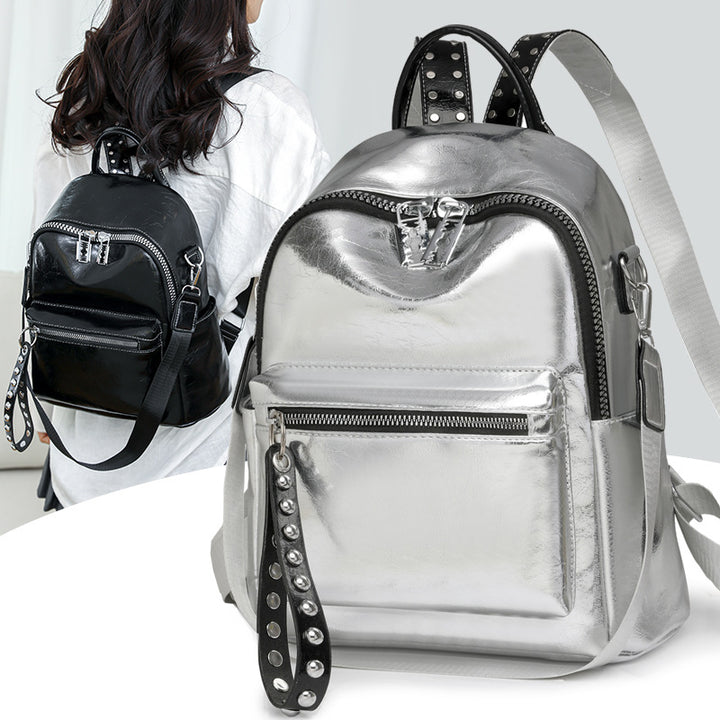 Damen modischer Rucksack mit Metallic-Oberfläche Nord Taschen