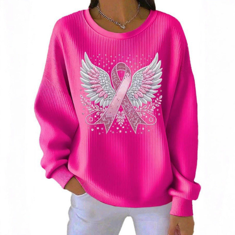 Damen Komfortabler Sweatshirt mit markantem Schriftzug Nord Taschen